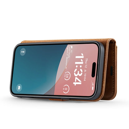 For iPhone 16 Plus DG.MING Crazy Horse Texture Detachable Magnetic Leather Phone Case(Brown) - iPhone 16 Plus Cases by DG.MING | Online Shopping South Africa | PMC Jewellery | Buy Now Pay Later Mobicred