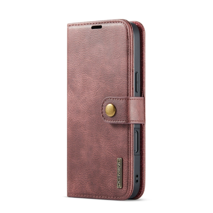 For iPhone 16 DG.MING Crazy Horse Texture Detachable Magnetic Leather Phone Case(Red) - free shipping - PMC Jewellery - Order now!
