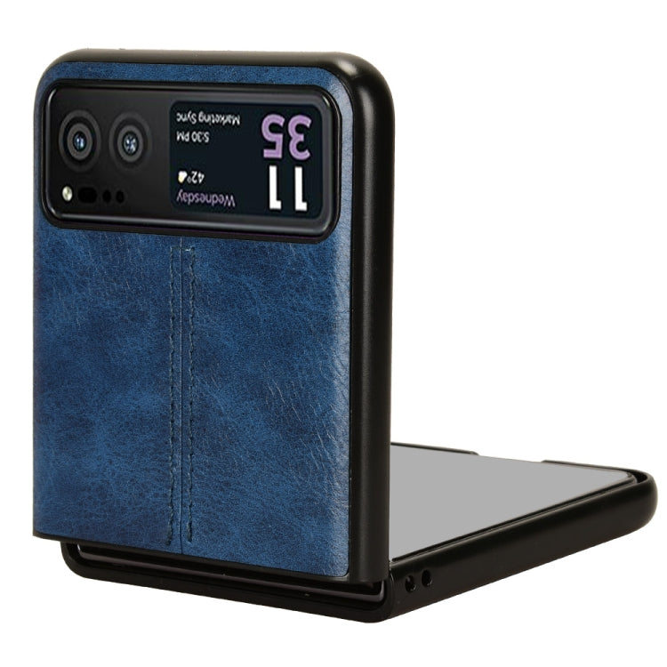 For Motorola Moto Razr 40 Cow Pattern Sewing Back Cover Phone Case(Blue) - free shipping - PMC TechLife - Order now!