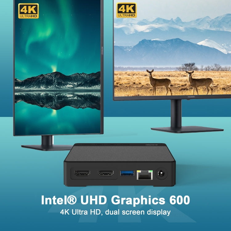 GXMO N42 Windows 11 Intel Gemini Lake N4000 Mini PC NVME SSD WiFi Mini Desktop Computer, Specification:6GB+64GB(Black) - free shipping - PMC Jewellery - Order now!