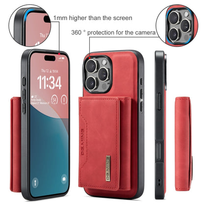 For iPhone 16 Pro Max DG.MING M2 Series 3-Fold Card Bag Wallet Leather Phone Case(Red) - iPhone 16 Pro Max Cases by DG.MING | Online Shopping South Africa | PMC Jewellery | Buy Now Pay Later Mobicred