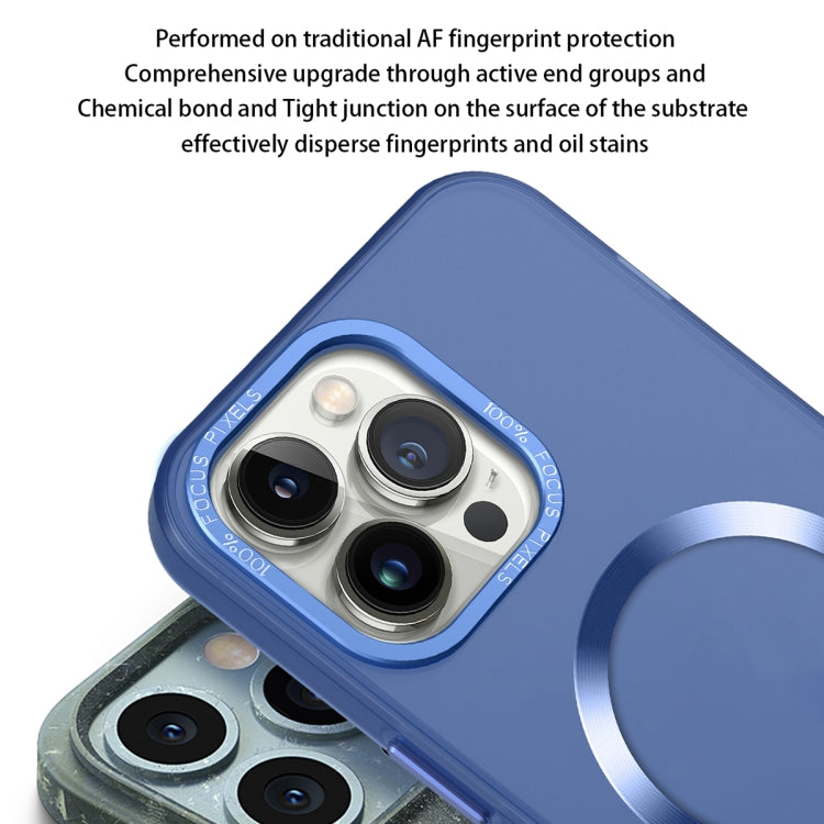 For iPhone 14 CD Texture MagSafe Frosted Translucent Phone Case(Royal Blue) - iPhone 14 Cases by PMC Jewellery | Online Shopping South Africa | PMC Jewellery