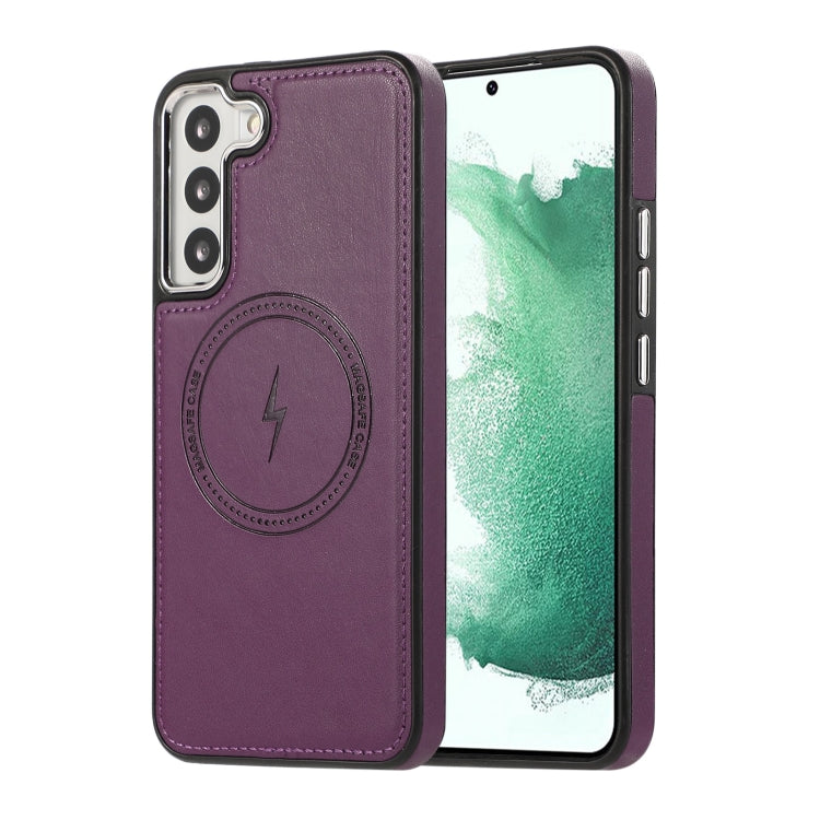For Samsung Galaxy S23+ 5G Side Leather Magsafe Phone Case(Dark Purple) - Galaxy S23+ 5G Cases by PMC TechLife | Online Shopping South Africa | PMC TechLife