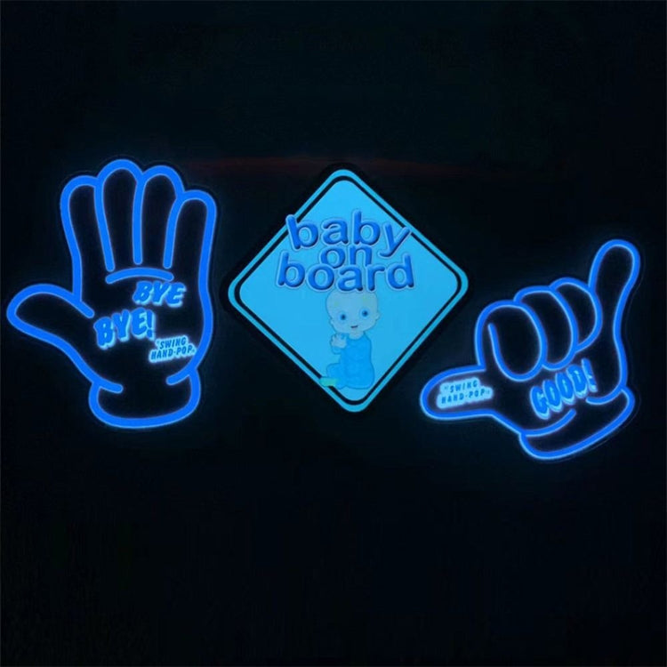 EL Luminous Car Stickers Cold Light Car Stickers Car Luminous Pattern Decoration(Take Care) - Decorative Sticker by PMC Jewellery | Online Shopping South Africa | PMC Jewellery | Buy Now Pay Later Mobicred