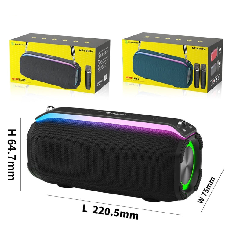 New RiXing NR8809 20W Outdoor Portable TWS Smart Wireless Bluetooth Speaker, Style:Dual Mic(Red) - free shipping - PMC Jewellery - Order now!