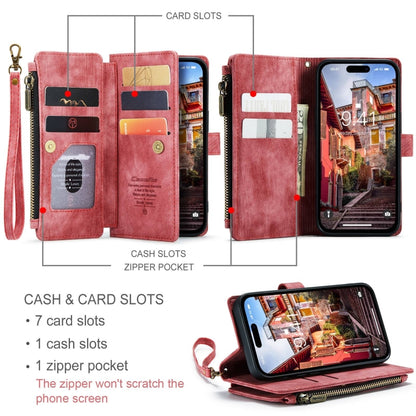 For iPhone 15 Pro Max CaseMe C30 Multifunctional Leather Phone Case(Red) - iPhone 15 Pro Max Cases by CaseMe | Online Shopping South Africa | PMC Jewellery | Buy Now Pay Later Mobicred