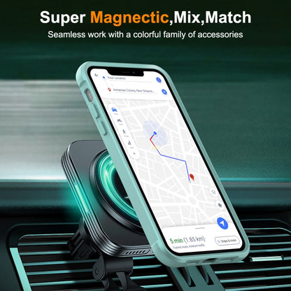 For iPhone 13 Pro Max / 12 Pro Max MagSafe Magnetic Rotating Holder Phone Case(Lake Blue) - iPhone 13 Pro Max Cases by PMC Jewellery | Online Shopping South Africa | PMC Jewellery