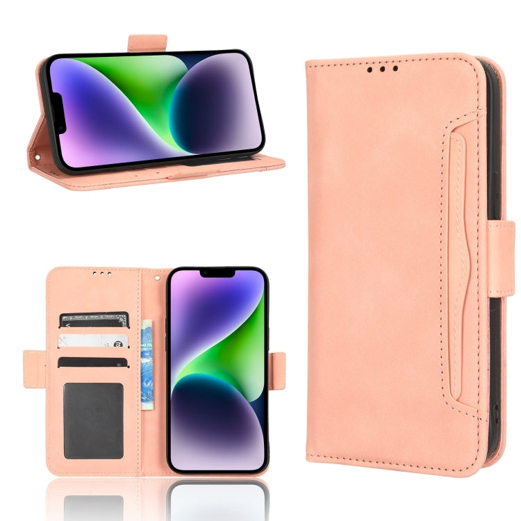 For iPhone 16 Skin Feel Calf Texture Card Slots Leather Phone Case(Pink) - free shipping - PMC TechLife - Order now!