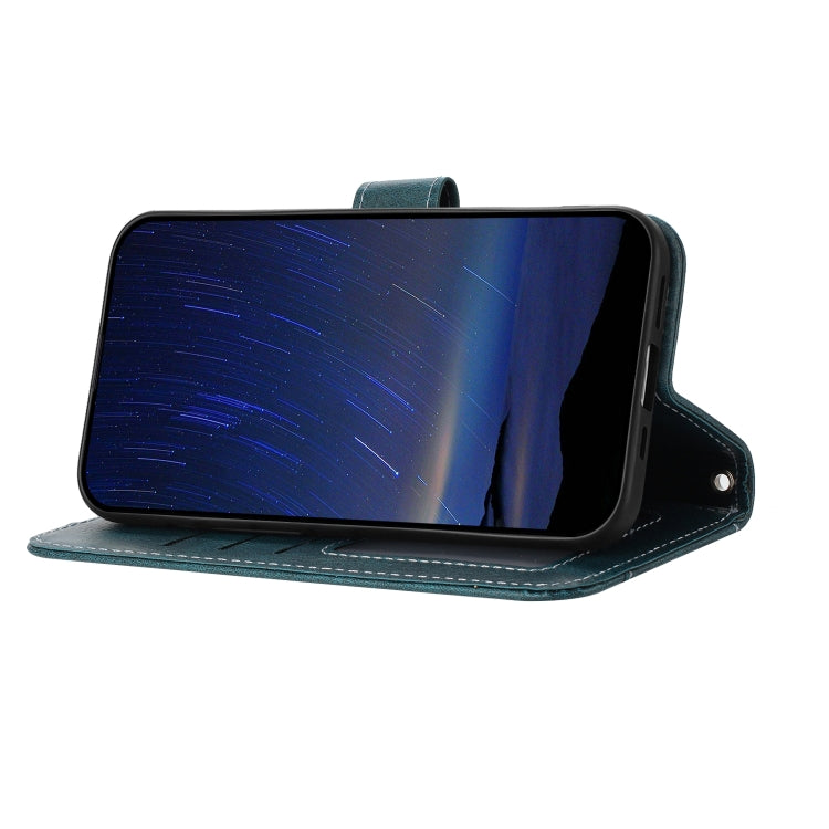 For iPhone 16e Oil Skin Zipper Wallet Leather Phone Case(Blue) - iPhone 16e Cases by PMC TechLife | Online Shopping South Africa | PMC TechLife | Buy Now Pay Later Mobicred