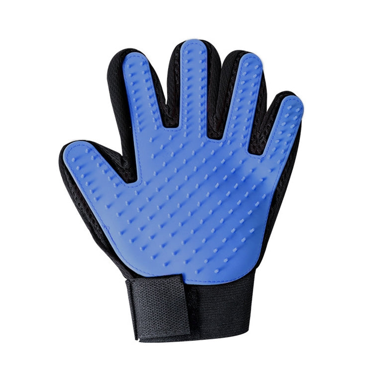 Rubber Cat Grooming Gloves Pet Cleaning Hair Brushes Bathing Supplies, Spec:Left-Blue - Brushes & Combs by PMC Jewellery | Online Shopping South Africa | PMC Jewellery