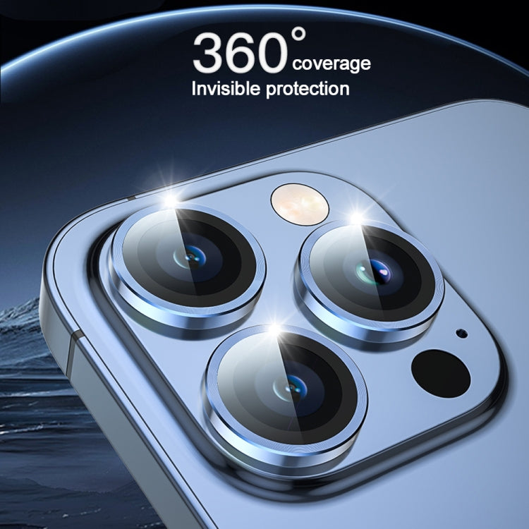 For iPhone 15 Pro TOTU PG-1 Golden Shield Series Metal Frame Lens Protector(Sliver) - Lens & Accessories by TOTUDESIGN | Online Shopping South Africa | PMC Jewellery | Buy Now Pay Later Mobicred