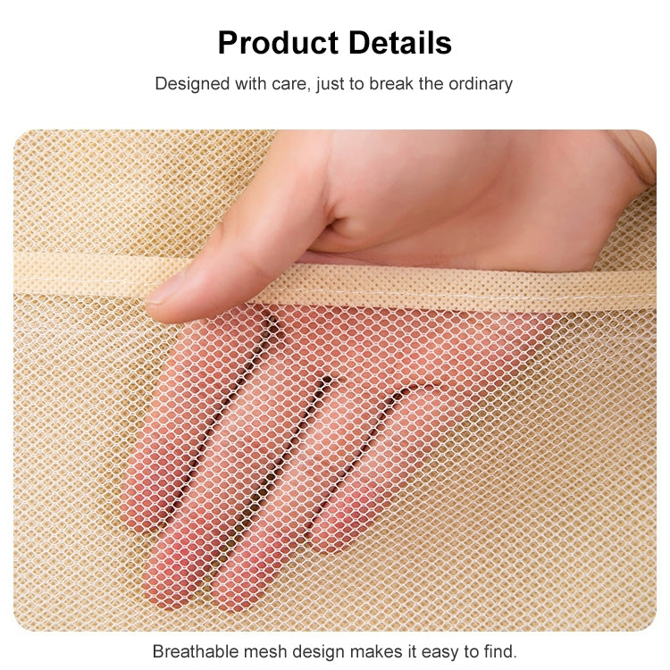 5+10 Grids Underwear Storage Bag Non-woven Double-sided Hanging Storage Bag(Pink) - free shipping - PMC TechLife - Order now!