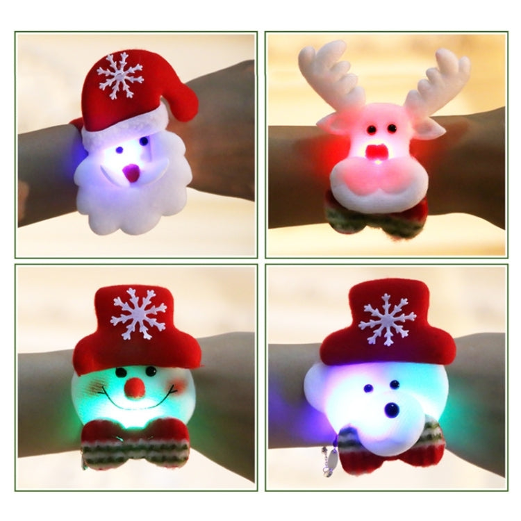 Santa Style Flash Light Merry Christmas Slap Pat Circle Wristband(Flannel Light Bear) - Christmas Wearable Decoration by PMC TechLife | Online Shopping South Africa | PMC TechLife | Buy Now Pay Later Mobicred