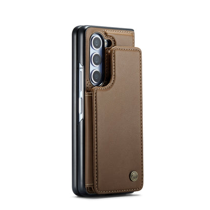 For Samsung Galaxy Z Fold5 CaseMe C22 PC+TPU Business Style RFID Anti-theft Leather Phone Case(Brown) - Galaxy Z Fold5 Cases by CaseMe | Online Shopping South Africa | PMC Jewellery | Buy Now Pay Later Mobicred