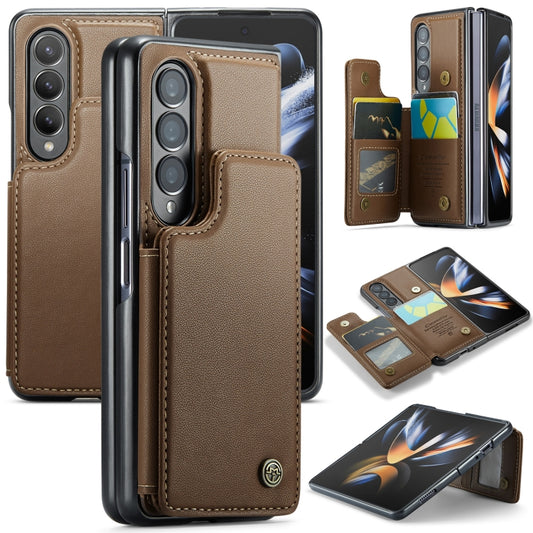 For Samsung Galaxy Z Fold4 5G CaseMe C22 PC+TPU Business Style RFID Anti-theft Leather Phone Case(Brown) - Galaxy Z Fold4 5G Cases by CaseMe | Online Shopping South Africa | PMC Jewellery | Buy Now Pay Later Mobicred