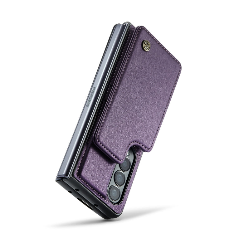 For Samsung Galaxy Z Fold3 5G CaseMe C22 PC+TPU Business Style RFID Anti-theft Leather Phone Case(Purple) - Galaxy Phone Cases by CaseMe | Online Shopping South Africa | PMC Jewellery | Buy Now Pay Later Mobicred