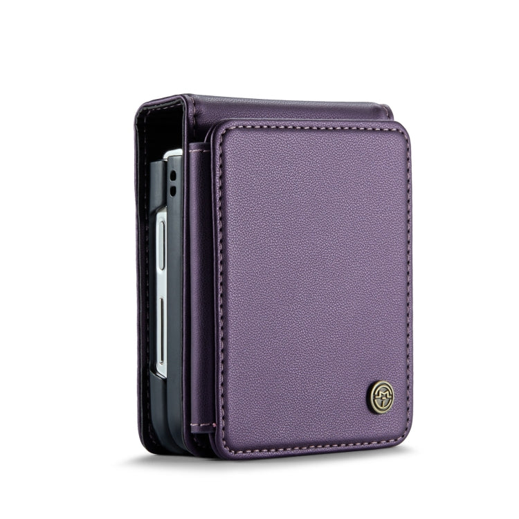 For Samsung Galaxy Z Flip4 5G CaseMe C22 PC+TPU Business Style RFID Anti-theft Leather Phone Case(Purple) - Galaxy Z Flip4 5G Cases by CaseMe | Online Shopping South Africa | PMC Jewellery | Buy Now Pay Later Mobicred