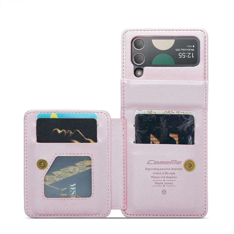 For Samsung Galaxy Z Flip3 5G CaseMe C22 PC+TPU Business Style RFID Anti-theft Leather Phone Case(Pink) - Galaxy Phone Cases by CaseMe | Online Shopping South Africa | PMC Jewellery | Buy Now Pay Later Mobicred