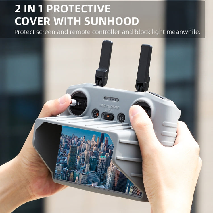 For DJI RC 2 Sunnylife Remote Control Shockproof Anti-scratch Silicone Case with Hood(Grey) - Others by Sunnylife | Online Shopping South Africa | PMC Jewellery | Buy Now Pay Later Mobicred