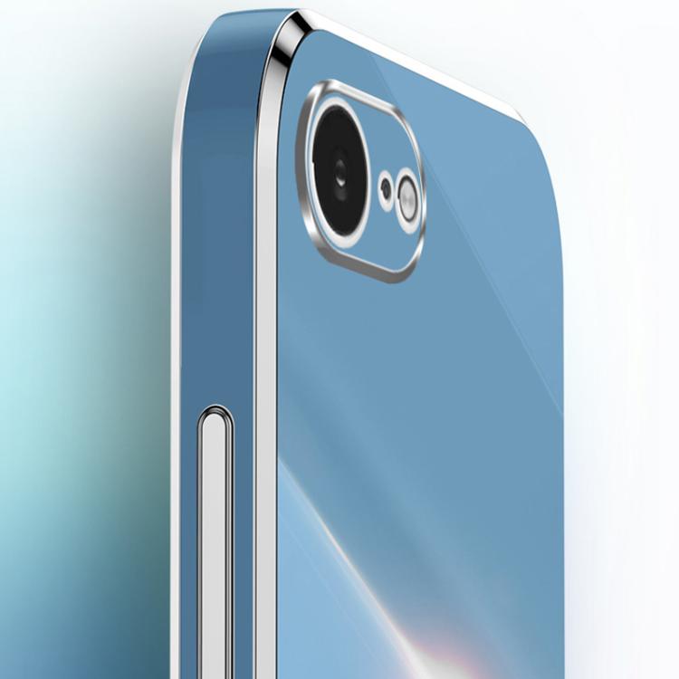 For iPhone 16e XINLI Straight Edge 6D Electroplate TPU Phone Case with Ring Holder(Hawthorn Red) - free shipping - PMc TechLife - Order now!