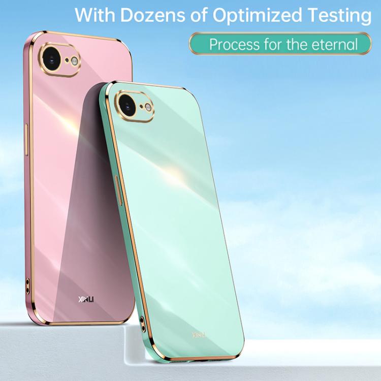 For iPhone 16e XINLI Straight Edge 6D Electroplate TPU Phone Case(White) - free shipping - PMc TechLife - Order now!
