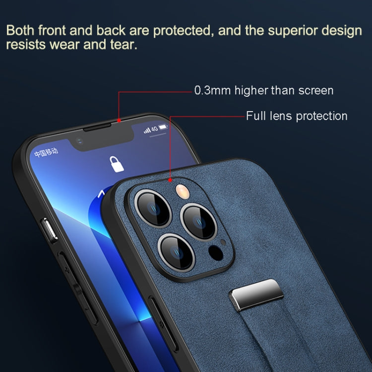 For iPhone 16 Plus SULADA Tide Cool Series PC + Leather Texture Skin Feel Phone Case(Blue) - iPhone 16 Plus Cases by SULADA | Online Shopping South Africa | PMC Jewellery | Buy Now Pay Later Mobicred