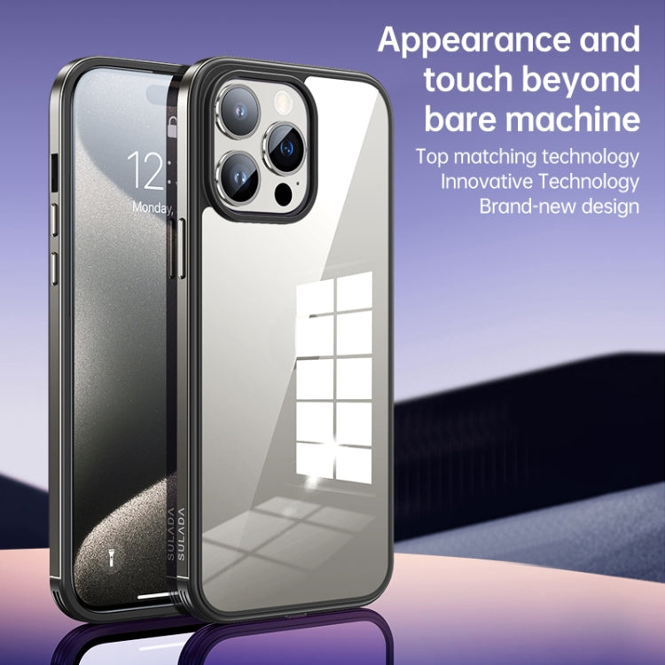 For iPhone 15 Plus SULADA Metal Frame + Nano Glass + TPU Phone Case(Gold) - iPhone 15 Plus Cases by SULADA | Online Shopping South Africa | PMC TechLife