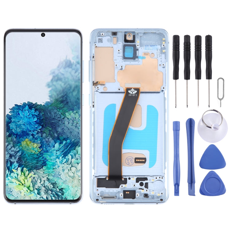 For Samsung Galaxy S20 SM-G980 TFT LCD Screen Digitizer Full Assembly with Frame, Not Supporting Fingerprint Identification(Blue) - LCD Screen by PMC Jewellery | Online Shopping South Africa | PMC Jewellery