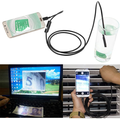 AN97 Waterproof Micro USB Endoscope Snake Tube Inspection Camera for Parts of OTG Function Android Mobile Phone, with 6 LEDs, Lens Diameter:5.5mm(Length: 1m) -  by PMC Jewellery | Online Shopping South Africa | PMC Jewellery | Buy Now Pay Later Mobicred