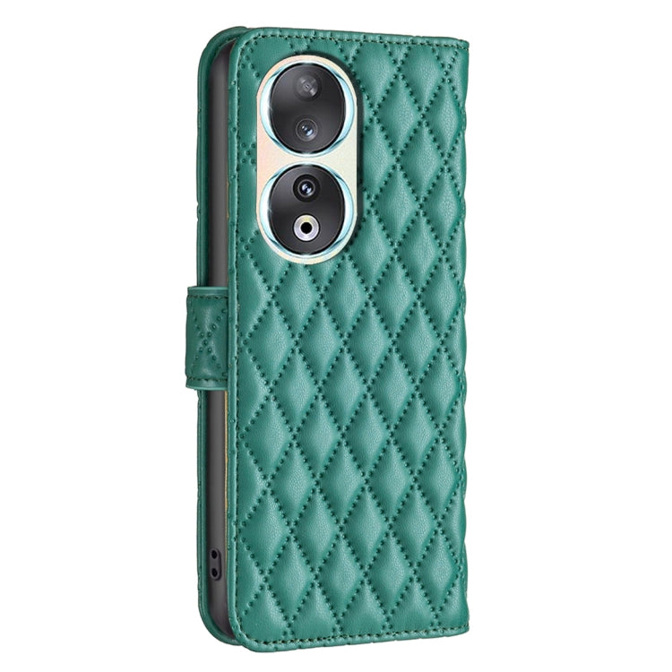 For Honor 90 5G Diamond Lattice Wallet Flip Leather Phone Case(Green) - Honor Cases by PMC TechLife | Online Shopping South Africa | PMC TechLife | Buy Now Pay Later Mobicred