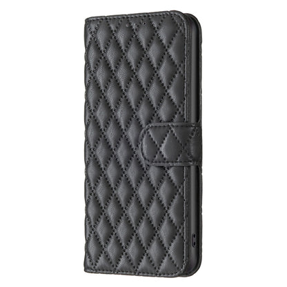 For Honor X6a Diamond Lattice Wallet Flip Leather Phone Case(Black) - Honor Cases by PMC Jewellery | Online Shopping South Africa | PMC Jewellery | Buy Now Pay Later Mobicred