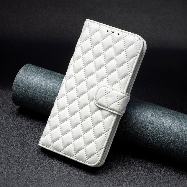 For Honor X7a Diamond Lattice Wallet Flip Leather Phone Case(White) - Honor Cases by PMC TechLife | Online Shopping South Africa | PMC TechLife | Buy Now Pay Later Mobicred
