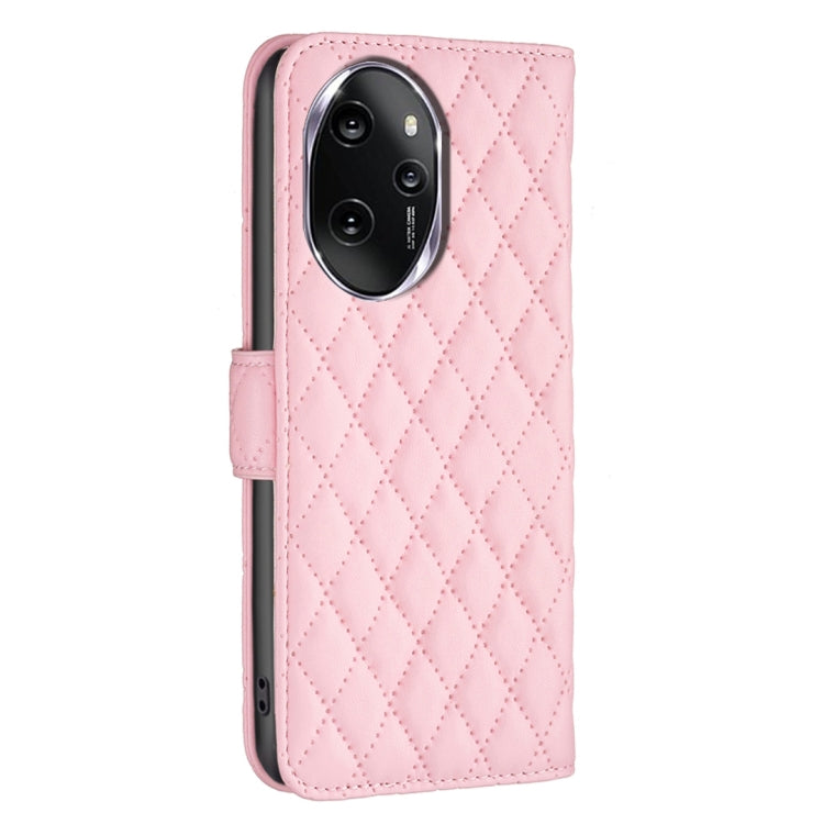 For Honor 100 Pro Diamond Lattice Wallet Flip Leather Phone Case(Pink) - Honor Cases by PMC TechLife | Online Shopping South Africa | PMC TechLife | Buy Now Pay Later Mobicred
