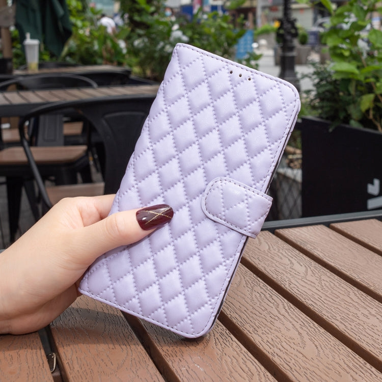 For Honor 100 Pro Diamond Lattice Wallet Flip Leather Phone Case(Purple) - Honor Cases by PMC TechLife | Online Shopping South Africa | PMC TechLife | Buy Now Pay Later Mobicred