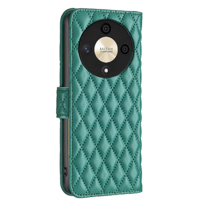 For Honor X9b/Magic6 Lite 5G Diamond Lattice Wallet Flip Leather Phone Case(Green) - Honor Cases by PMC Jewellery | Online Shopping South Africa | PMC Jewellery | Buy Now Pay Later Mobicred