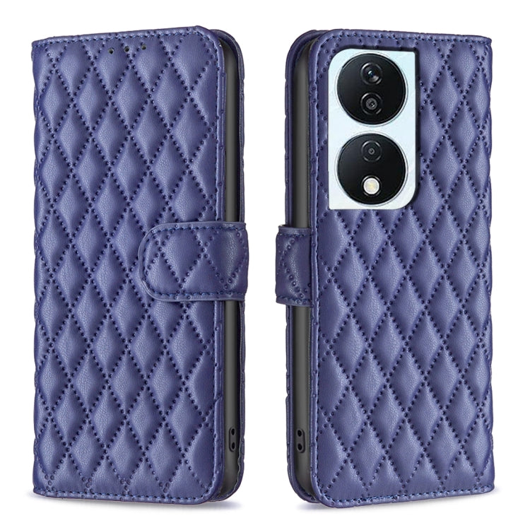 For Honor X7b Diamond Lattice Wallet Flip Leather Phone Case(Blue) - Honor Cases by PMC Jewellery | Online Shopping South Africa | PMC Jewellery | Buy Now Pay Later Mobicred