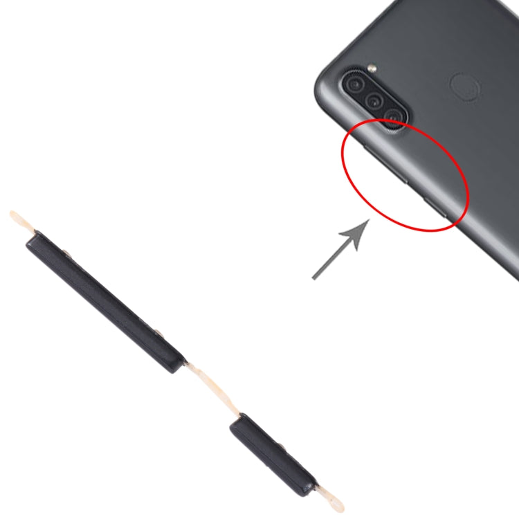 For Samsung Galaxy A11 SM-A115 10pcs Power Button + Volume Control Button(Black) - free shipping - PMc TechLife - Order now!