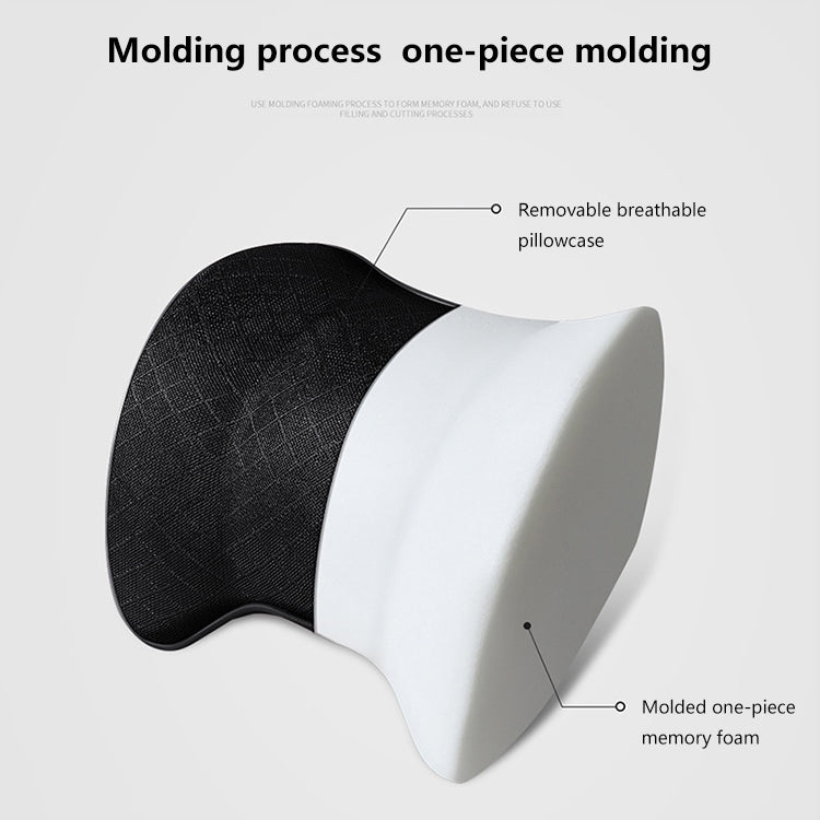 Car Headrest Cushion Car Seat Pillows Neck Protectors Memory Cotton Pillow(Black) - Seat Accessories by PMC TechLife | Online Shopping South Africa | PMC TechLife | Buy Now Pay Later Mobicred