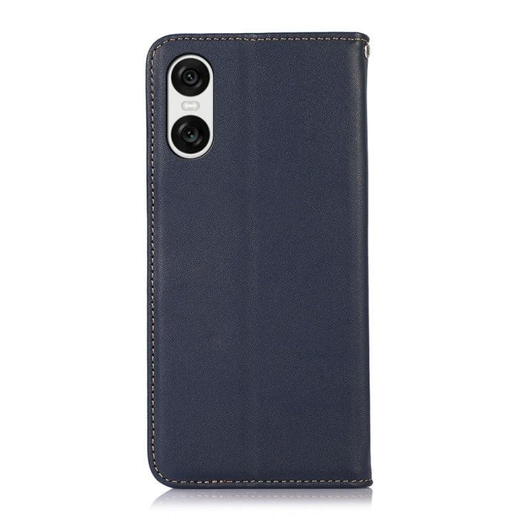 For Sony Xperia 10 VI KHAZNEH Nappa Top Layer Cowhide Leather Phone Case(Blue) - Sony Cases by PMC TechLife | Online Shopping South Africa | PMC TechLife | Buy Now Pay Later Mobicred