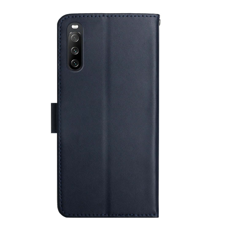 For Sony Xperia 10 VI Genuine Leather Fingerprint-proof Horizontal Flip Phone Case(Blue) - Sony Cases by PMC TechLife | Online Shopping South Africa | PMC TechLife | Buy Now Pay Later Mobicred