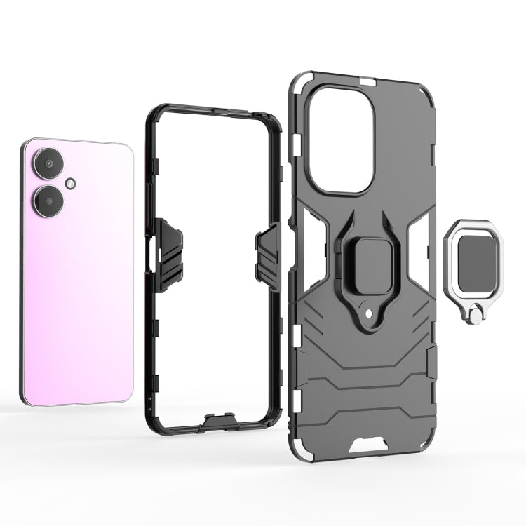 For Xiaomi Redmi 13C 4G / 5G  Shockproof PC + TPU Holder Phone Case(Navy Blue) - 13C Cases by PMC TechLife | Online Shopping South Africa | PMC TechLife | Buy Now Pay Later Mobicred