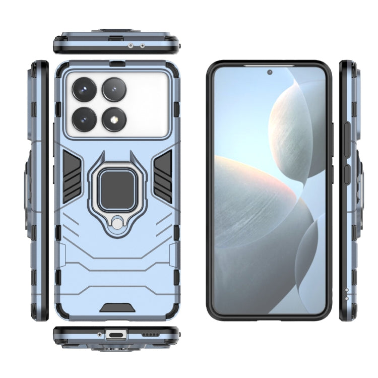 For Xiaomi Redmi K70 Shockproof PC + TPU Holder Phone Case(Navy Blue) - K70 Cases by PMC TechLife | Online Shopping South Africa | PMC TechLife | Buy Now Pay Later Mobicred
