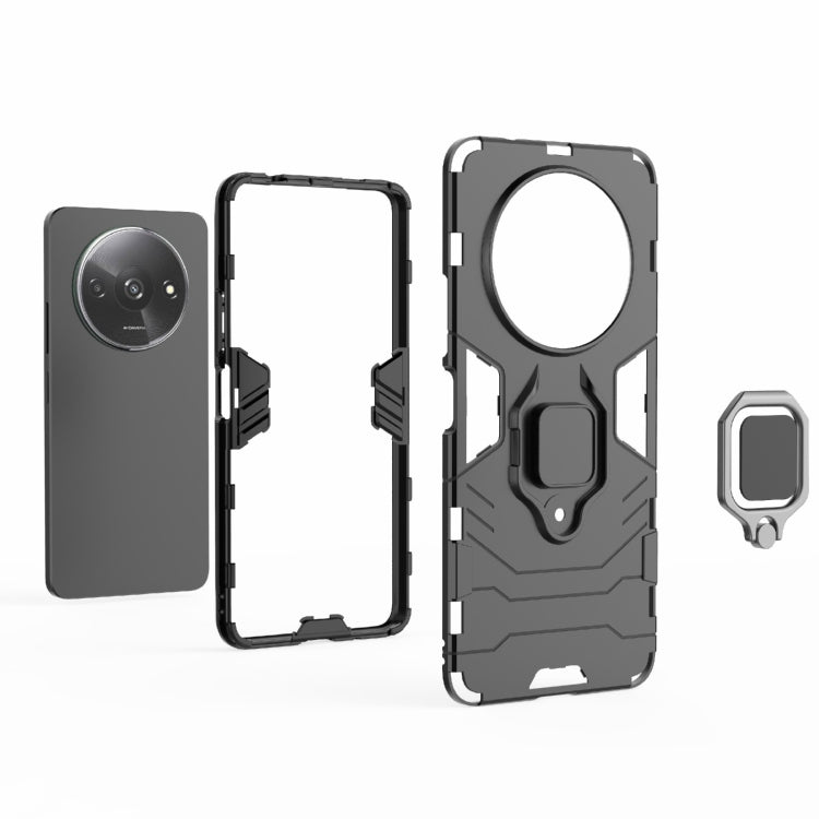 For Xiaomi Redmi A3 4G Shockproof PC + TPU Holder Phone Case(Navy Blue) - Xiaomi Cases by PMC TechLife | Online Shopping South Africa | PMC TechLife | Buy Now Pay Later Mobicred