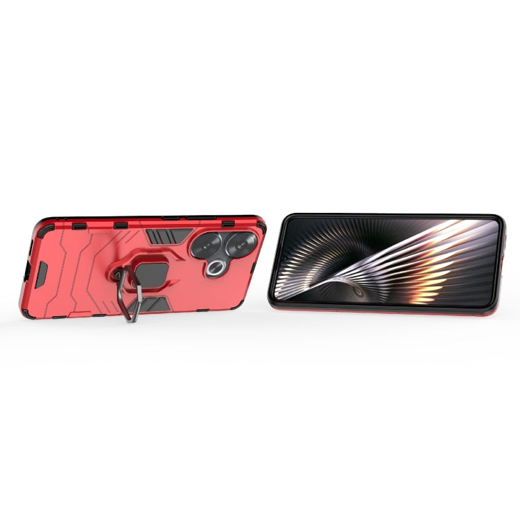 For Xiaomi Redmi Turbo 3 Shockproof PC + TPU Holder Phone Case(Red) - Xiaomi Cases by PMC TechLife | Online Shopping South Africa | PMC TechLife | Buy Now Pay Later Mobicred