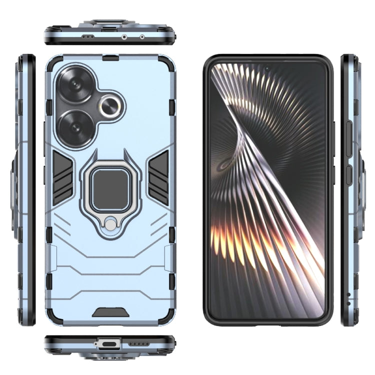 For Xiaomi Redmi Turbo 3 Shockproof PC + TPU Holder Phone Case(Navy Blue) - Xiaomi Cases by PMC TechLife | Online Shopping South Africa | PMC TechLife | Buy Now Pay Later Mobicred