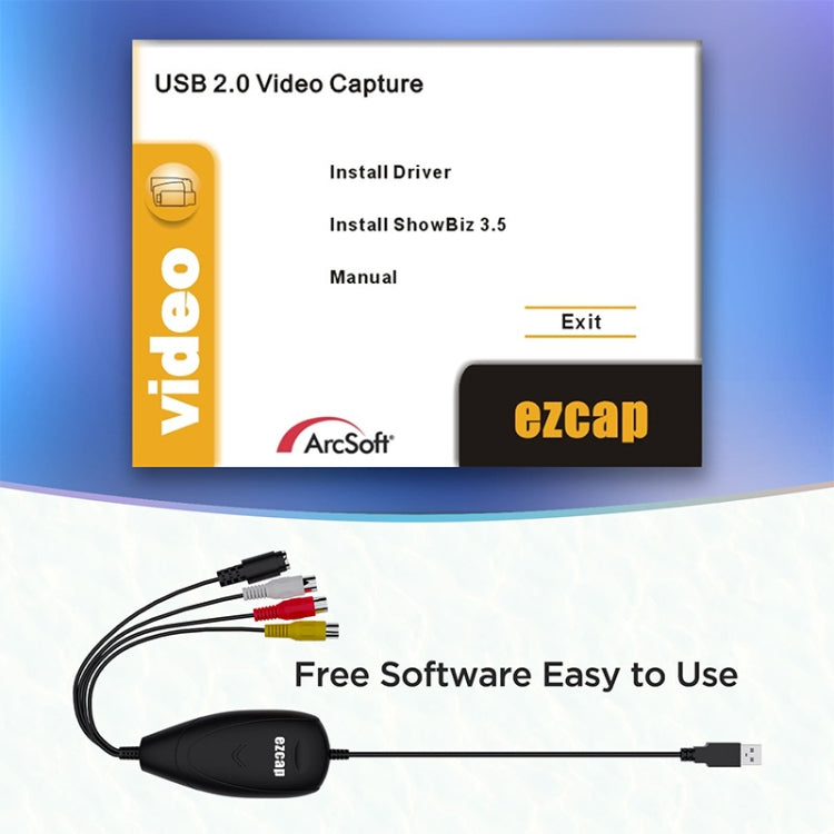 Ezcap 172 USB 2.0 Audio Video Grabber Capture Card Support Windows System - Video Capture Solutions by Ezcap | Online Shopping South Africa | PMC Jewellery | Buy Now Pay Later Mobicred