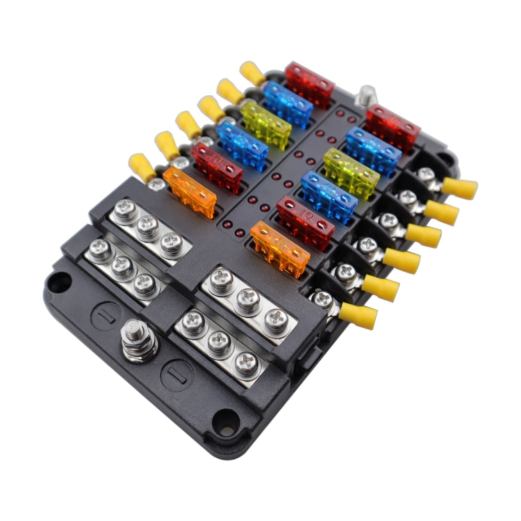 CP-4039 12 Way Fuse Block with 24pcs Fuses and 12pcs Rerminals - Fuse by PMC TechLife | Online Shopping South Africa | PMC TechLife | Buy Now Pay Later Mobicred