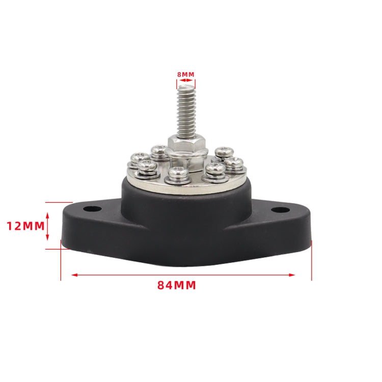 5/16 inch M8 RV Yacht 8-way Terminal Stud with 2pcs M5x20 Screws(Black) - free shipping - PMC TechLife - Order now!