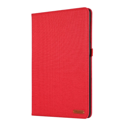 For Samsung Galaxy Tab S10 Ultra Horizontal Flip TPU + Fabric PU Leather Tablet Case(Red) - Tab S10 Ultra Cases by PMC Jewellery | Online Shopping South Africa | PMC Jewellery | Buy Now Pay Later Mobicred