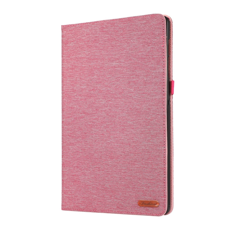 For Samsung Galaxy Tab S10 Ultra Horizontal Flip TPU + Fabric PU Leather Tablet Case(Rose Red) - Tab S10 Ultra Cases by PMC Jewellery | Online Shopping South Africa | PMC Jewellery | Buy Now Pay Later Mobicred